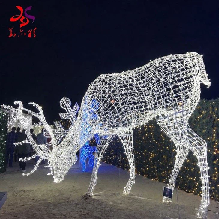 2024 Outdoor Christmas Decoration Waterproof LED Motif Light Christmas Deer